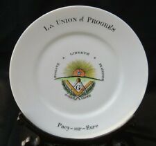 Assiette maconnique porcelaine d'occasion  Cerisy-la-Salle