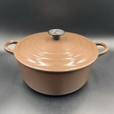 Creuset brown round for sale  HALIFAX