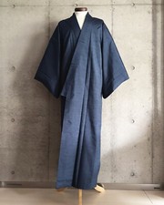EM038: Kimono masculino japonês vintage. Seda. Tsumugi. Comprimento 145 cm/57,0 pol., usado comprar usado  Enviando para Brazil