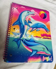 Caderno espiral Lisa Frank com fio golfinhos dançantes veja defeito comprar usado  Enviando para Brazil