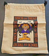 Usado, Bolsa de doces vintage Garfield Halloween truque ou guloseima pano puxar corda comprar usado  Enviando para Brazil