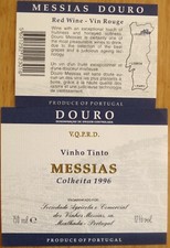 .Etiquettes vin PORTUGAL MESSIAS Vinho Tinto Douro Colheita 1996 wine labels, usado comprar usado  Enviando para Brazil