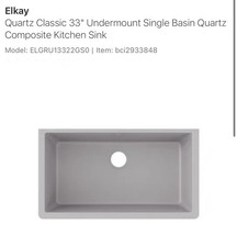 Elkay elgru13322gs0 quartz for sale  Hammond