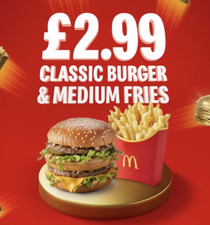 Mcdonald 2.99 voucher for sale  UK