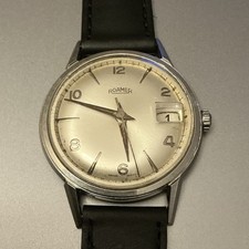Roamer Breveté Date Swiss RW Crown c.1950s ~ 34 mm Relógio Vintage Masculino Funcionando comprar usado  Enviando para Brazil