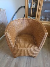 Rattan clubsessel honigfarben gebraucht kaufen  Hamburg