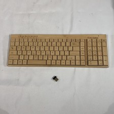 Teclado artesanal de madeira bambu natural PC sem fio 2.4GHz comprar usado  Enviando para Brazil