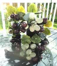 MCM cachos de uvas acrílicas verde e roxo Lucite display em suporte comprar usado  Enviando para Brazil