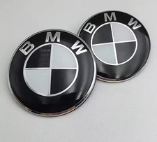 BMW Emblem Motorhaube 82mm 74mm E46 E39 E90 Schwarz 51148132375, usado comprar usado  Enviando para Brazil