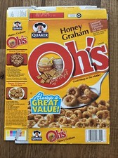 1997 Quaker Honey Graham Oh’s caixa de cereais - Receitas Snack Time Mix e lanchonetes comprar usado  Enviando para Brazil