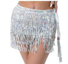 Silver sequins tassels for sale  CANNOCK