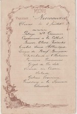 Rare menu ancien d'occasion  Monthureux-sur-Saône