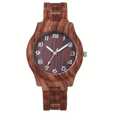 Reloj Retro Madera Grano Cuarzo Diseño Analógico Plástico Duradero Ajuste Mujeres Hombres Nuevo, usado segunda mano  Embacar hacia Argentina