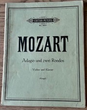 MOZART ADAGIO & 2 RONDOS VIOLINO & PIANO PARTITURAS LIVRO +SOLO (1970's) KLENGEL comprar usado  Enviando para Brazil