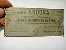Antico targhino targa usato  Albenga