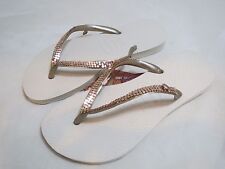 Chinelos berloque ouro malha metal 11/12 Brasil HAVAIANAS coleção especial EUA 11/12  comprar usado  Enviando para Brazil