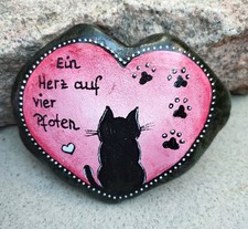 Bemalter stein katze gebraucht kaufen  Zwickau