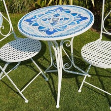 Bistro table blue for sale  BLACKBURN