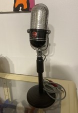 Microfone antigo TODO ORIGINAL Argonne AR-57 pílula de cristal FUNCIONANDO com suporte de mesa, usado comprar usado  Enviando para Brazil