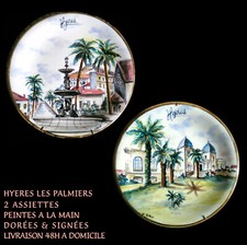 Hyeres palmiers assiettes d'occasion  Millau