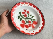 Antiguo Raro Vintage Cocina Múltiple Propósito Esmalte Floral Diseño Plato Para comprar usado  Enviando para Brazil
