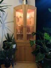 Eckschrank vitrine vollholz gebraucht kaufen  Berlin