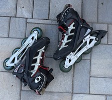 Lote de patins em linha Rollerblade Aero 9.0 tamanho 10 com almofadas de cotovelo hóquei comprar usado Lote de patins em linha Rollerblade Aero 9.0 tamanho 10 com almofadas de cotovelo hóquei comprar usado  Enviando para Brazil