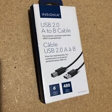 Usado, Cabo scanner impressora Insignia 6 pés USB 2.0 A a B USB-B alta velocidade 480 Mbps comprar usado  Enviando para Brazil