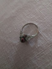 Silver ring black for sale  WORTHING