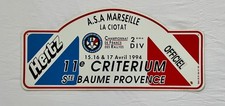 Plaque rallye 11ème d'occasion  Marseille IV