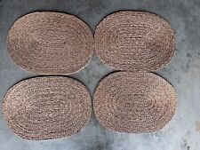 Williams Sonoma Rattan Oval Placemats Tecido Trançado Vime Natural Conjunto DE 4 comprar usado  Enviando para Brazil