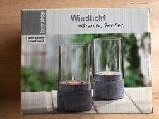 Windlicht granit 2er gebraucht kaufen  Karlsruhe