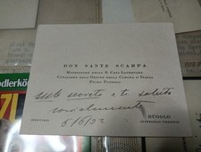 Biglietto autografo don usato  Fontanafredda