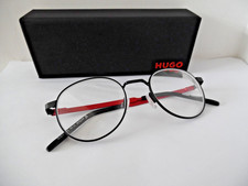 Óculos e estojo/pano Hugo Boss preto e vermelho oval/redondo HG 13 51 21 145 comprar usado  Enviando para Brazil