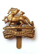 Emblema de boné Royal Berkshire Regiment 1ª Guerra Mundial bronze longo deslizante fabricante FN antiga org comprar usado  Enviando para Brazil
