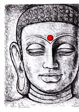 Buddha china acquerello usato  Napoli