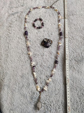 Schmuckset amethyst bergkrista gebraucht kaufen  Hameln