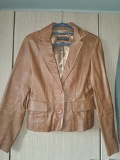 Tan leather blazer for sale  READING