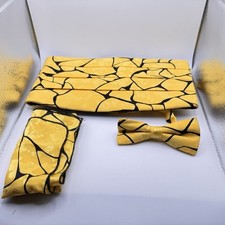 Yellow black cummerbund for sale  Apopka