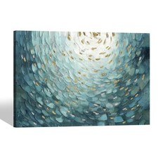 Teal abstract canvas for sale  USA