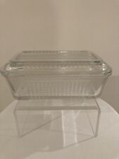 Usado, Geladeira vintage de vidro transparente com nervuras com tampa 6,5 x 4 x 3 comprar usado  Enviando para Brazil