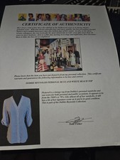 Blusa de seda Loubella de propriedade e usada Debbie Reynolds de sua propriedade com certificado de autenticidade comprar usado Blusa de seda Loubella de propriedade e usada Debbie Reynolds de sua propriedade com certificado de autenticidade comprar usado  Enviando para Brazil