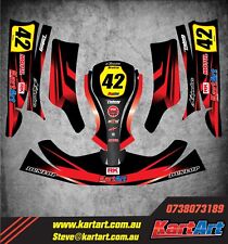 Kit de adesivos Birel X30 go kart personalizado completo KART ART ESTILO TROVÃO comprar usado  Enviando para Brazil