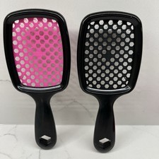 2 escovas de cabelo rosa e preto Bautero desembaraçar cabelo encaracolado remover emaranhado comprar usado  Enviando para Brazil
