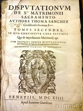 1614 DISPUTATIONUM DE MATRIMONII SACRAMENTO OLD MEDIEVAL MANUSCRIPT BOARDS comprar usado  Enviando para Brazil