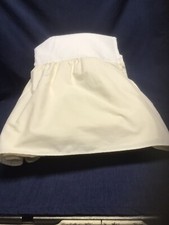 Usado, Saia de cama vintage queen size marfim babado 18" gota fácil cuidado algodão poli feita nos EUA comprar usado  Enviando para Brazil