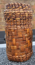 Wicker covered glass for sale  FELIXSTOWE