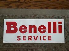 Placa de metal vintage Benelli Service ORIGINAL revendedor motocicleta scooter 30" x 12" comprar usado  Enviando para Brazil