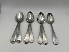 Conjunto de 7 colheres de sopa de aço inoxidável ANTIGAS MARTELADAS Reed & Barton comprar usado  Enviando para Brazil