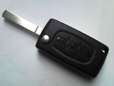 GENUÍNO CITROEN C2 C3 C4 C5 ETC (TIPO RF) 3 BOTÕES ALARME REMOTO FLIP CHAVEIRO SEM CORTES comprar usado  Enviando para Brazil